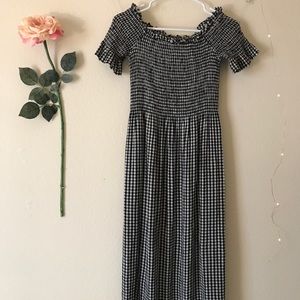 Gingham midi dress